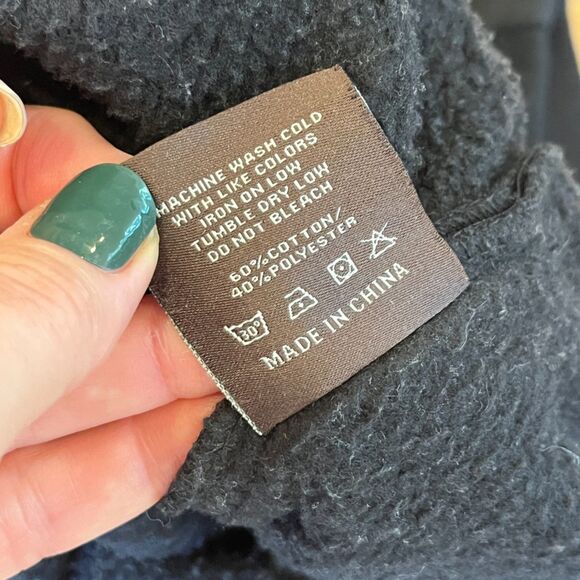 Maison Article Men's Black Shorts Fleece Cargo Pull On Zip Pockets Large - Picture 4 of 6